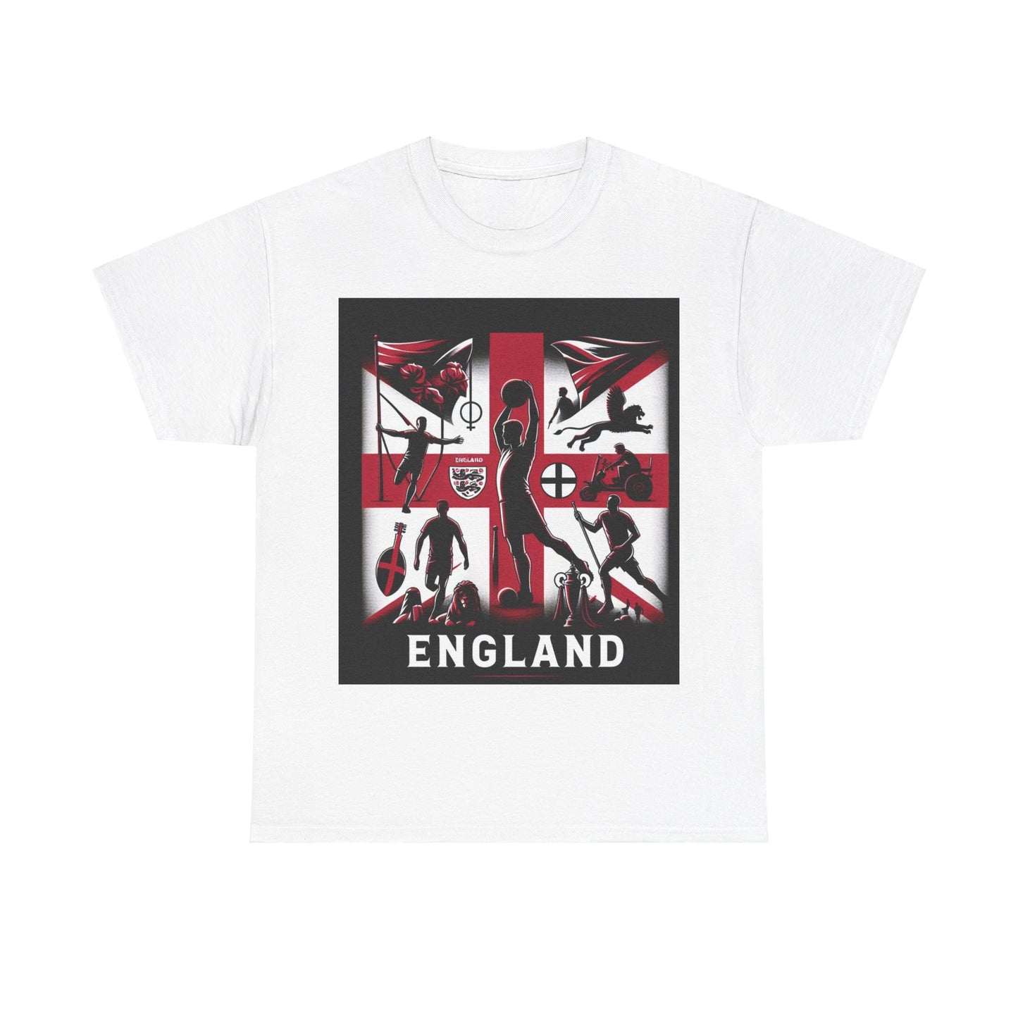 Flag Village England Sporting Flag T-SHIRT Heavy Cotton Tee GBR0005