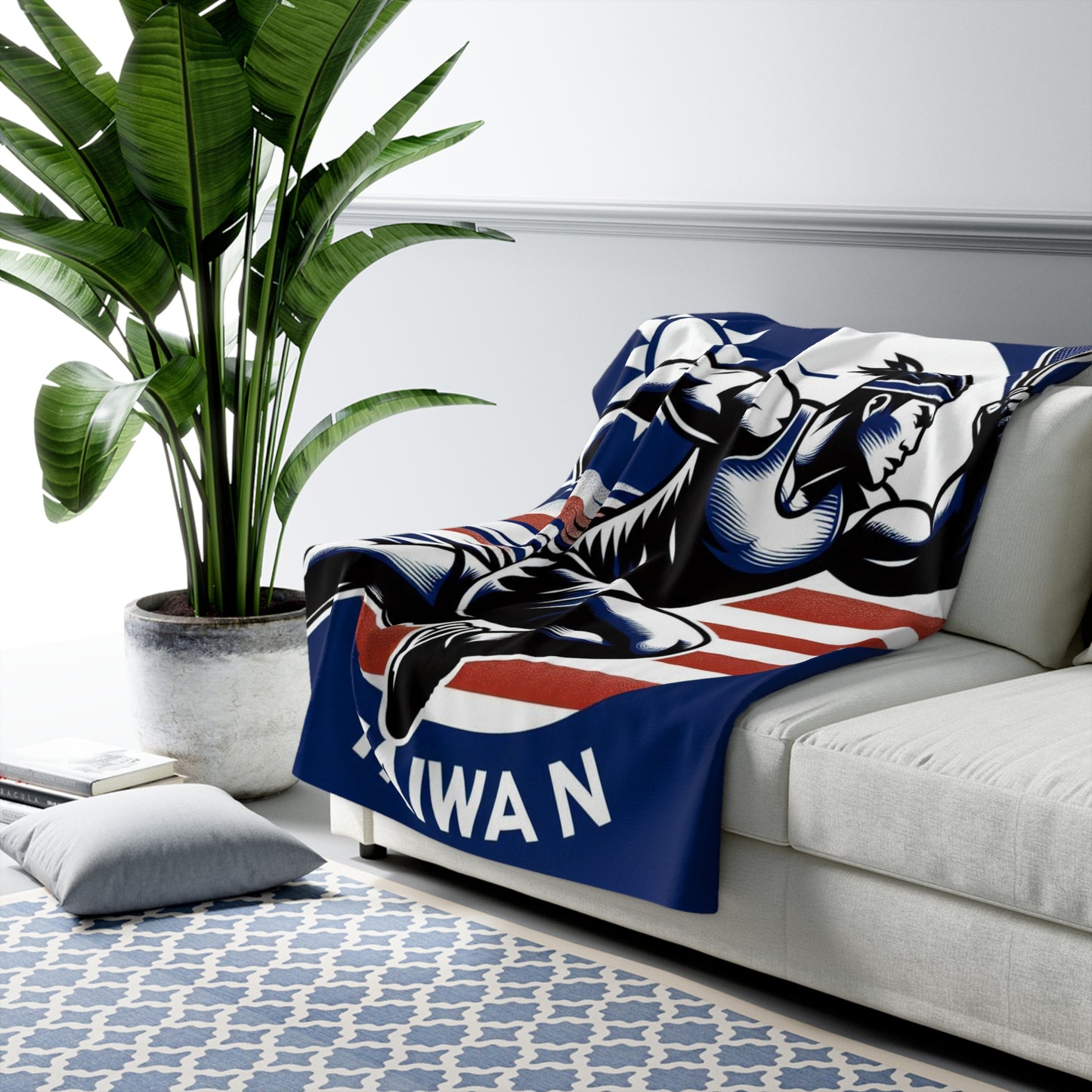 Flag Village Taiwan Sporting Flag Sherpa Fleece Blanket TWN0003