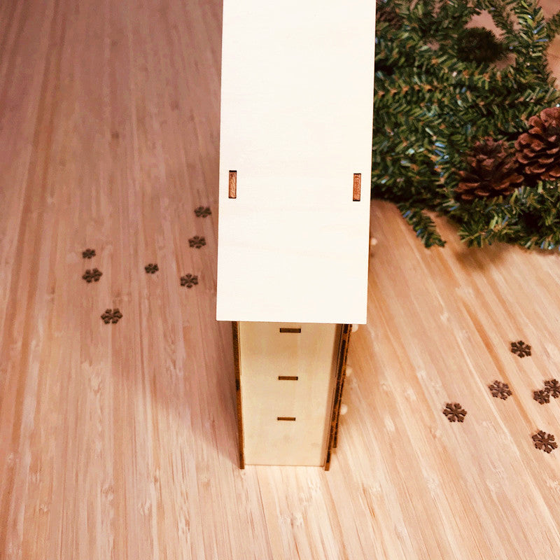 Flag Village DIY wooden calendar Christmas gift box