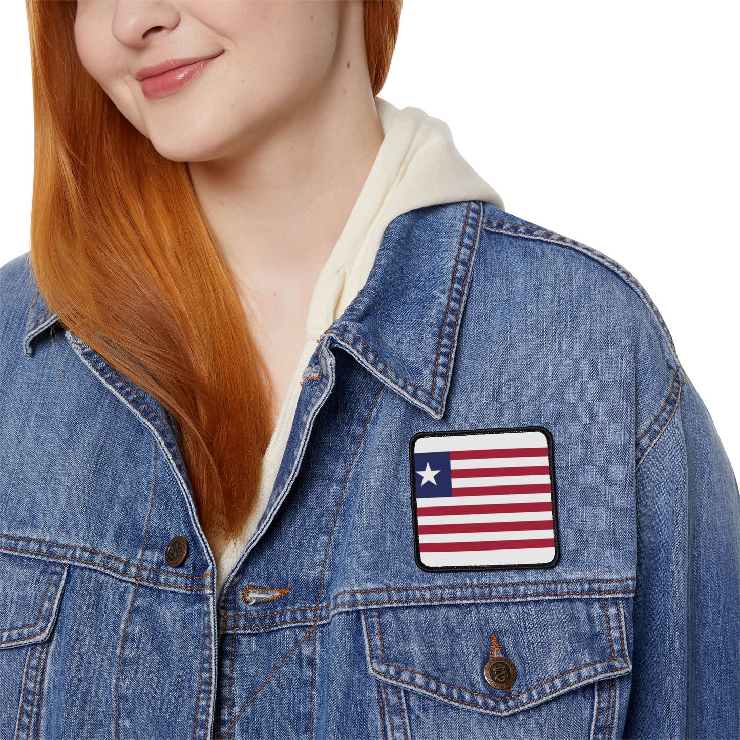 Flag Village Liberia Flag Embroidery Iron-On Patches