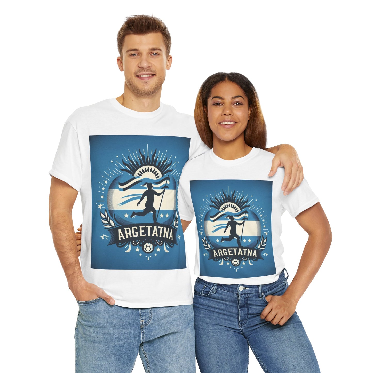 Flag Village Argentina Sporting Flag T-SHIRT Heavy Cotton Tee ARG0007