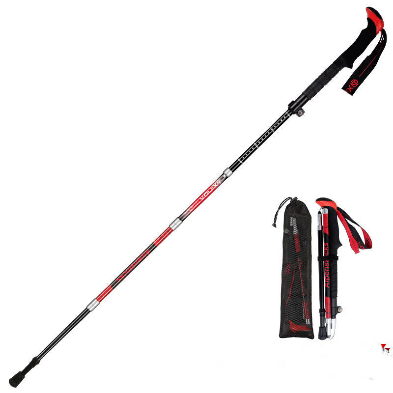 Flag Village Ultralight carbon trekking poles for outdoor hiking