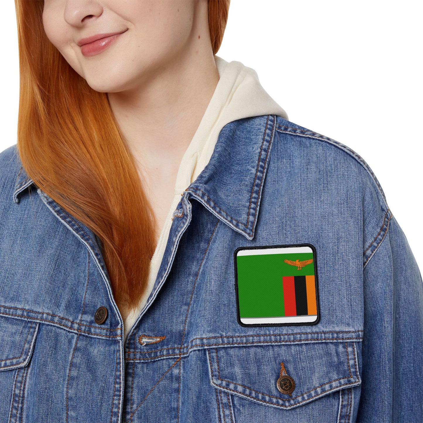 Flag Village Zambia Flag Embroidery Iron-On Patches