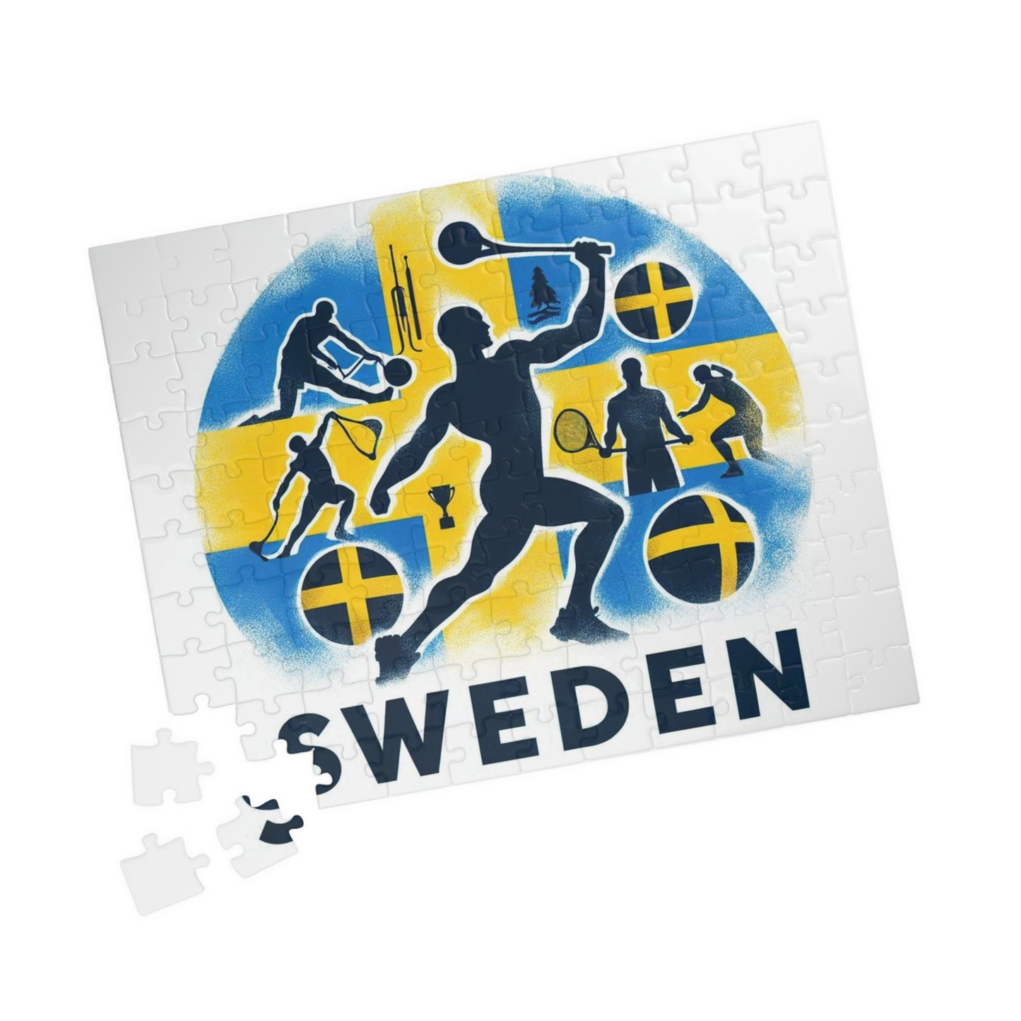 Flag Village Sweden Sporting Flag Puzzle (110, 252, 520, 1014-piece) SWE0006