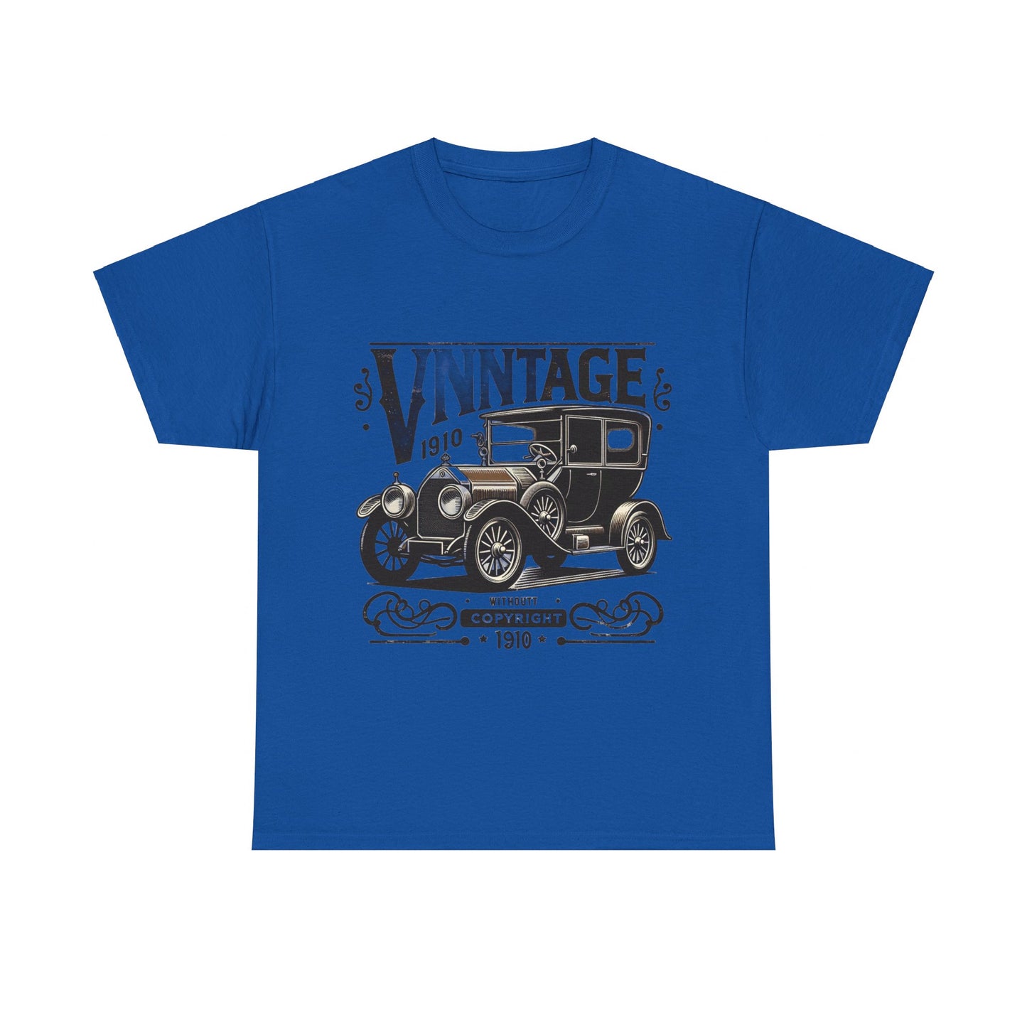 Flag Village USA Vintage Car Flag T-SHIRT Heavy Cotton Tee USA0005