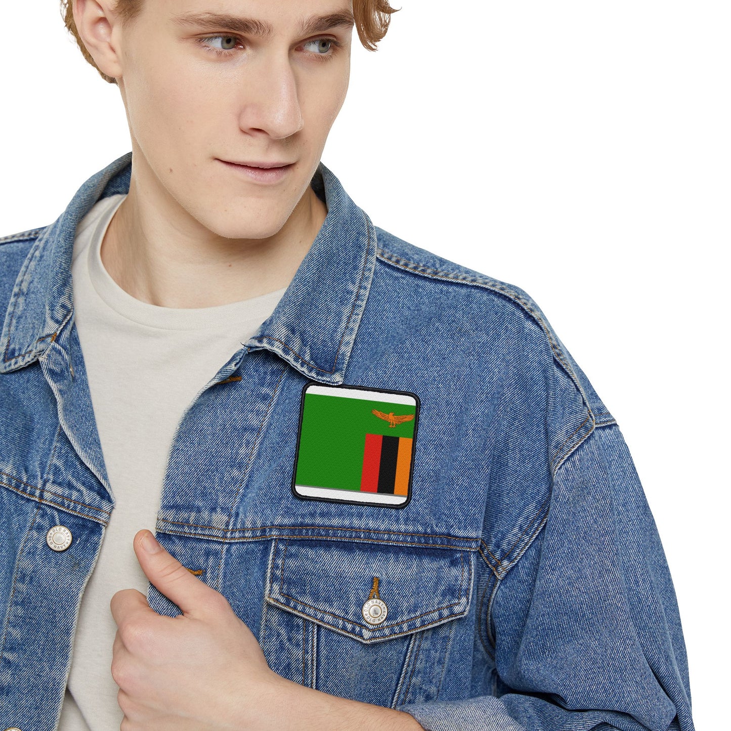 Flag Village Zambia Flag Embroidery Iron-On Patches