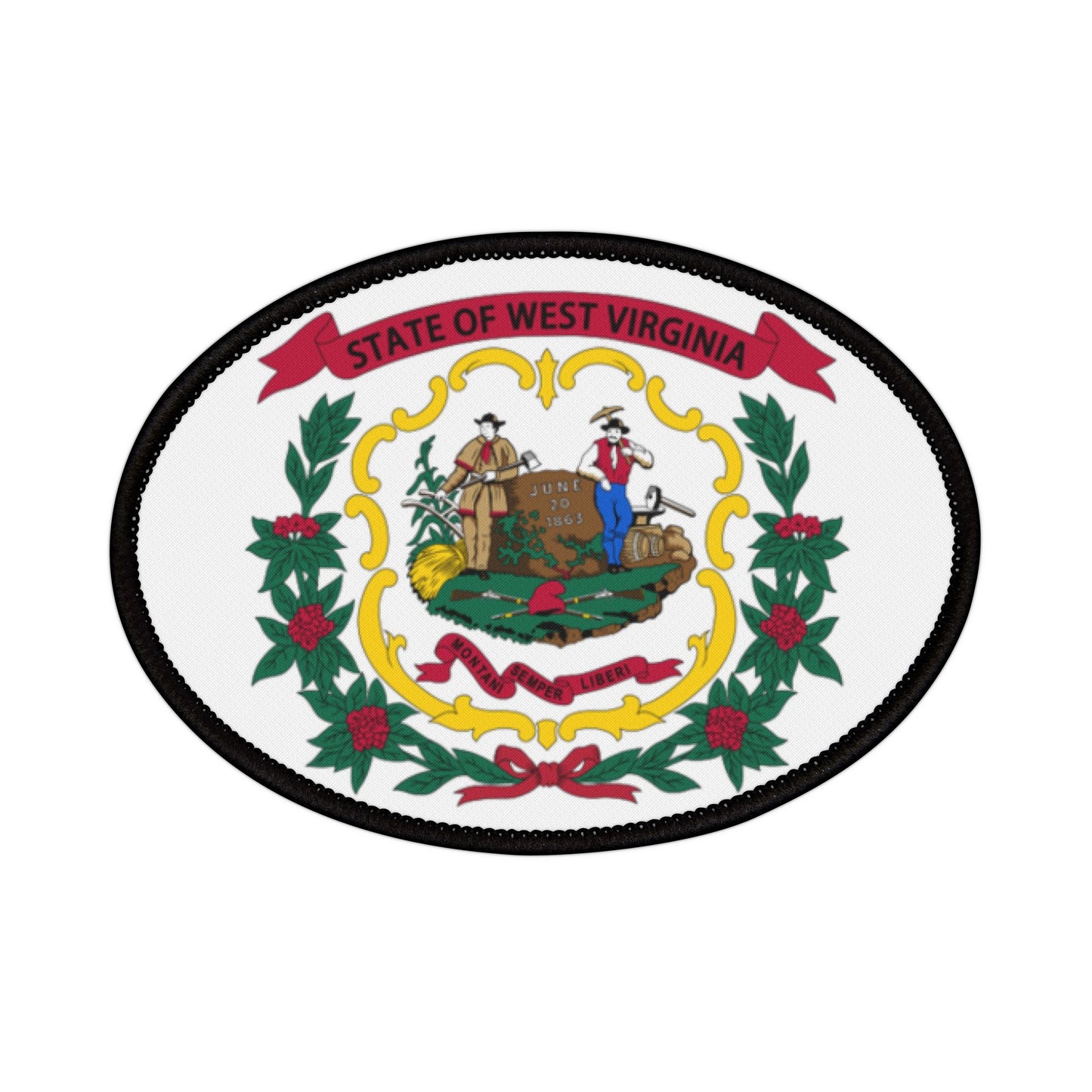 Flag Village U.S. West Virginia Islands State Flag Embroidery Iron-On Patches