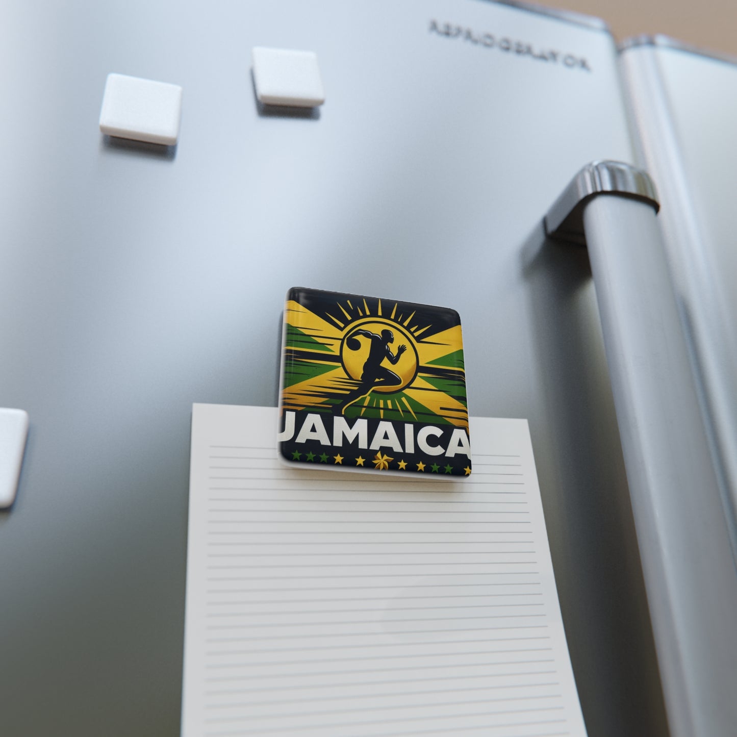 Flag Village JAMAICA Flag Sporting Porcelain Magnet, Square JAM0003