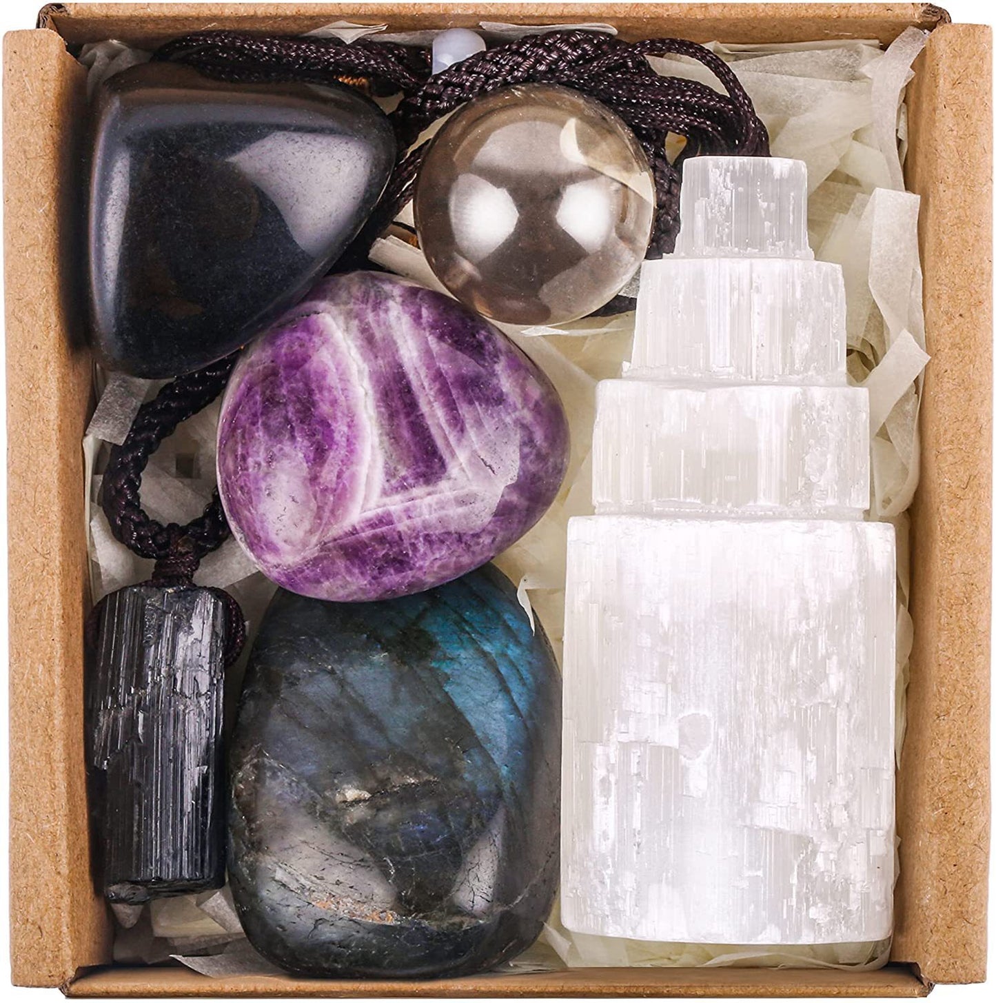 Flag Village 23 Piece Natural Crystal Stone Set Gift Box