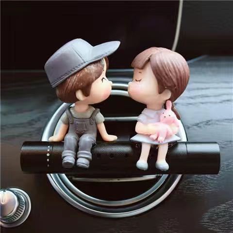 Flag Village Auto Tools Air Outlet Decoration Cartoon Couple Gift Car Perfume Clip