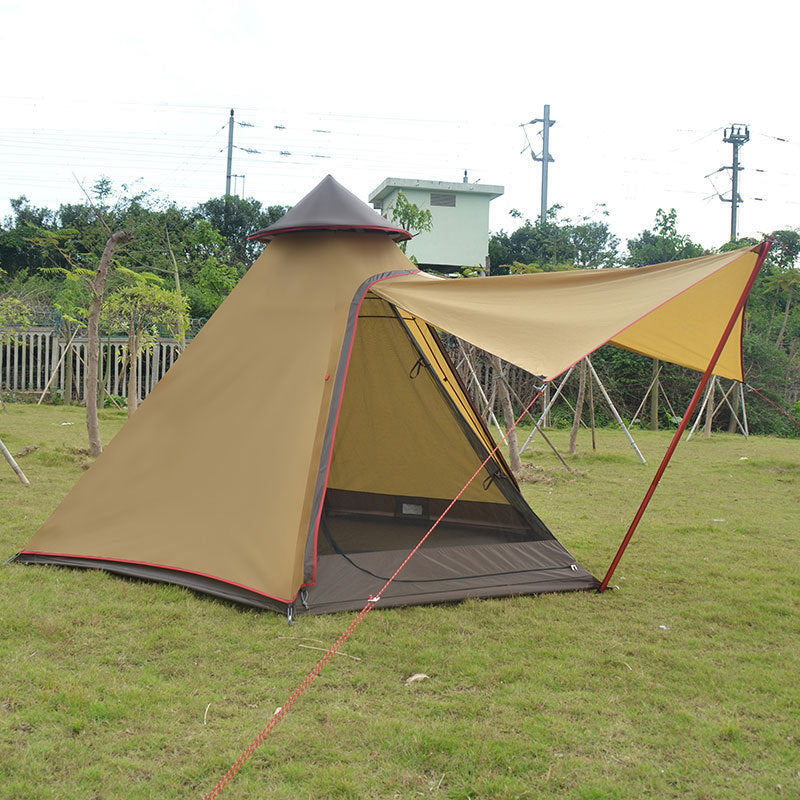 Flag Village Factory direct Indian tent outdoor wind type camping tent awning camping tower new account