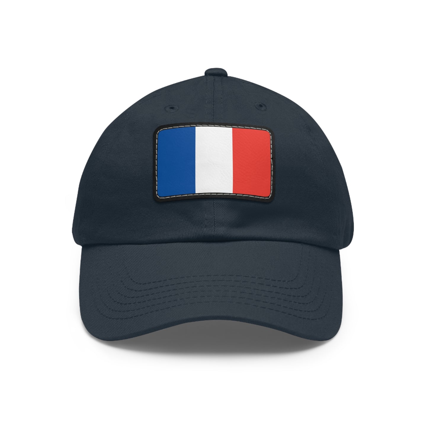Flag Village France Flag Hat Cap with Leather Patch