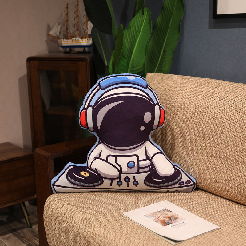 Flag Village Simulation Space Series Plush Pillow Toys Astronaut Spaceman Rocket Spacecraft Stuffed Doll Nap Pillow Kids Birthday Gifts