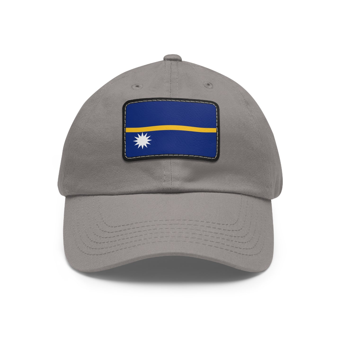 Flag Village Nauru Flag Hat Cap with Leather Patch