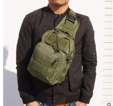 Flag Village Hot Style Canvas Riding Pack Camouflage Field Sports Small Chest Bag Single Shoulder Oblique Cross Outdoor Tactical Package.
