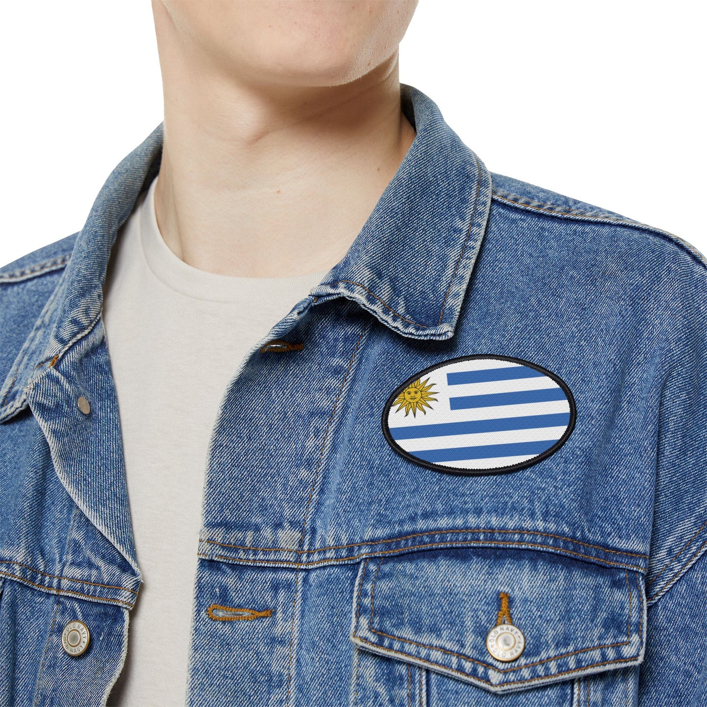 Flag Village Uruguay Flag Embroidery Iron-On Patches