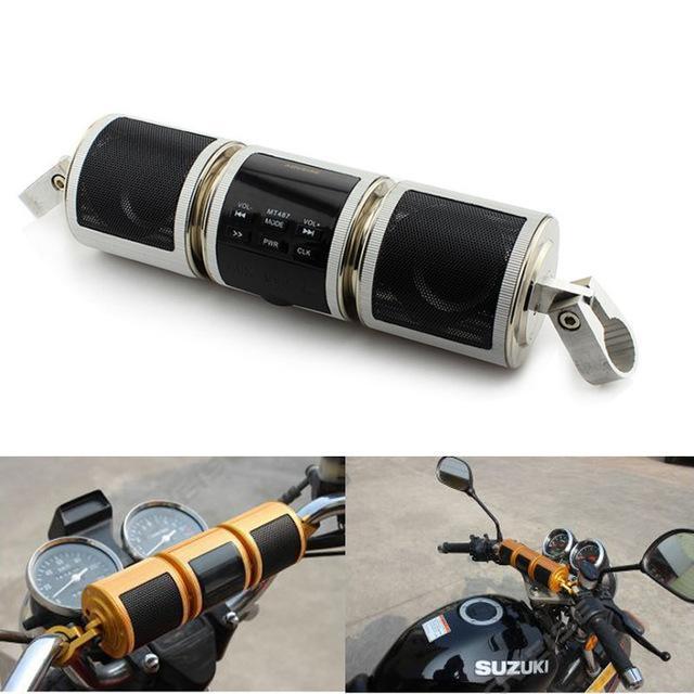 Flag Village Auto Tools Motorcycle Bluetooth Music Player MP3 Motorcycle Stereo Speaker FM Radio Adjustable LED Screen