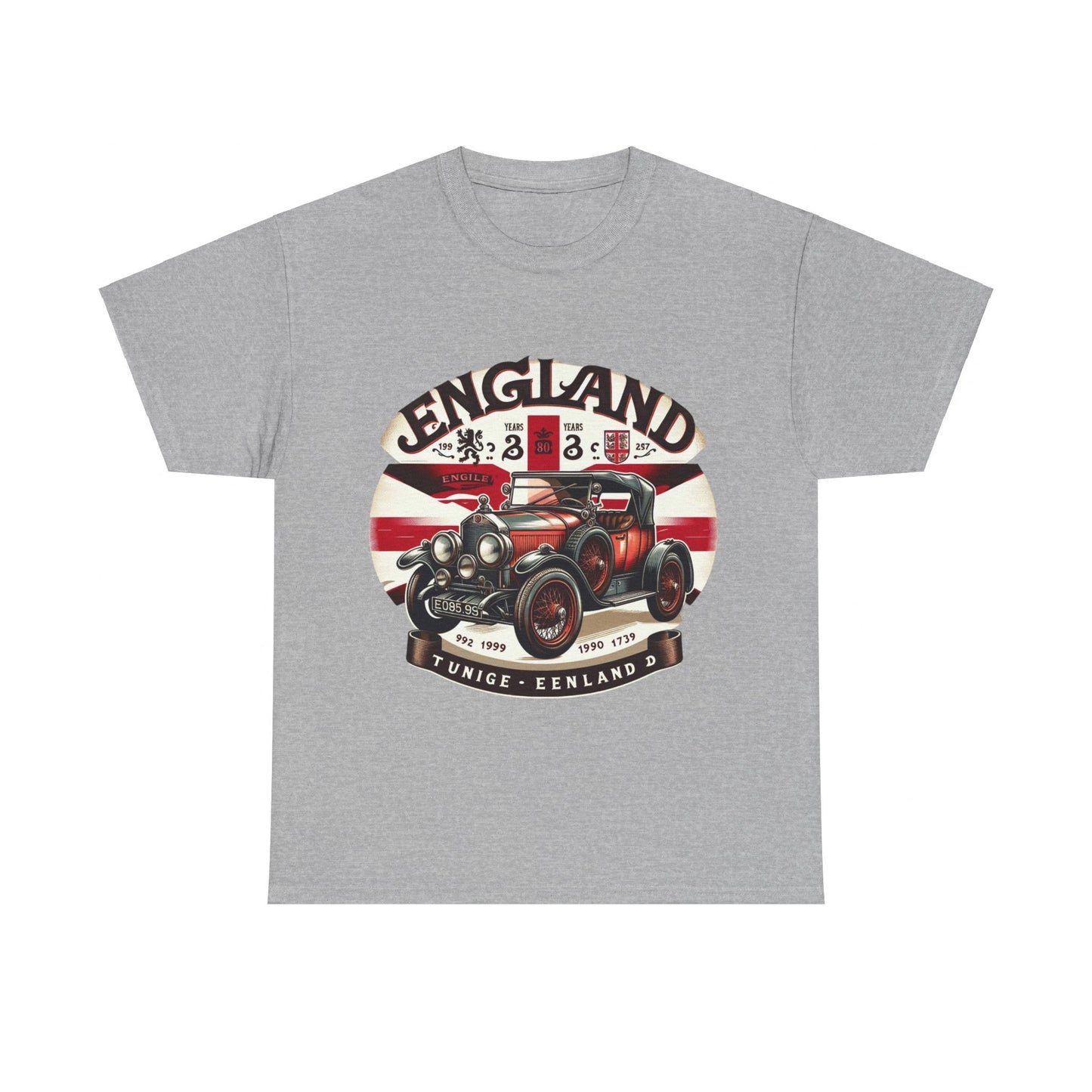 Flag Village UK Vintage Car Flag T-SHIRT Heavy Cotton Tee UK0023