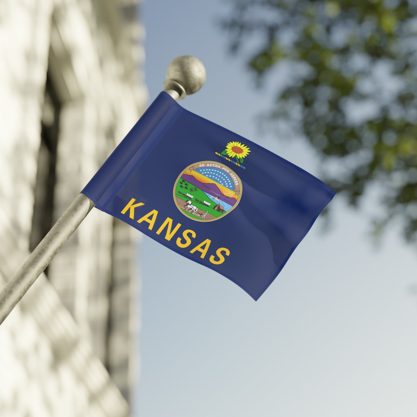 Flag Village USA Kansas State Flag 18" x 12" / 36" x 24" / 60" x 36"