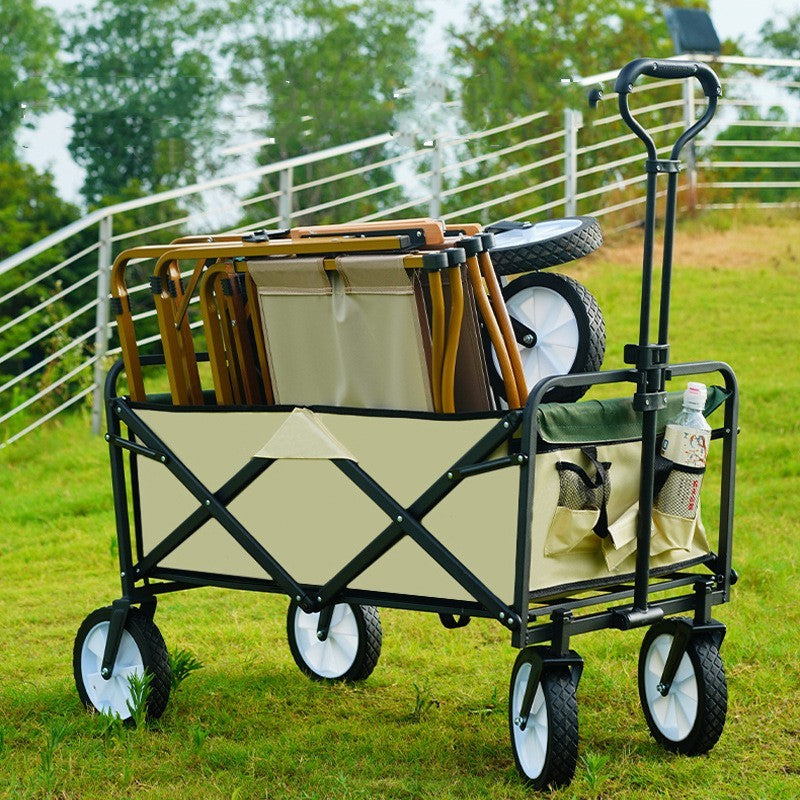 Flag Village Outdoor Picnic Camping Folding Gathering Trolley