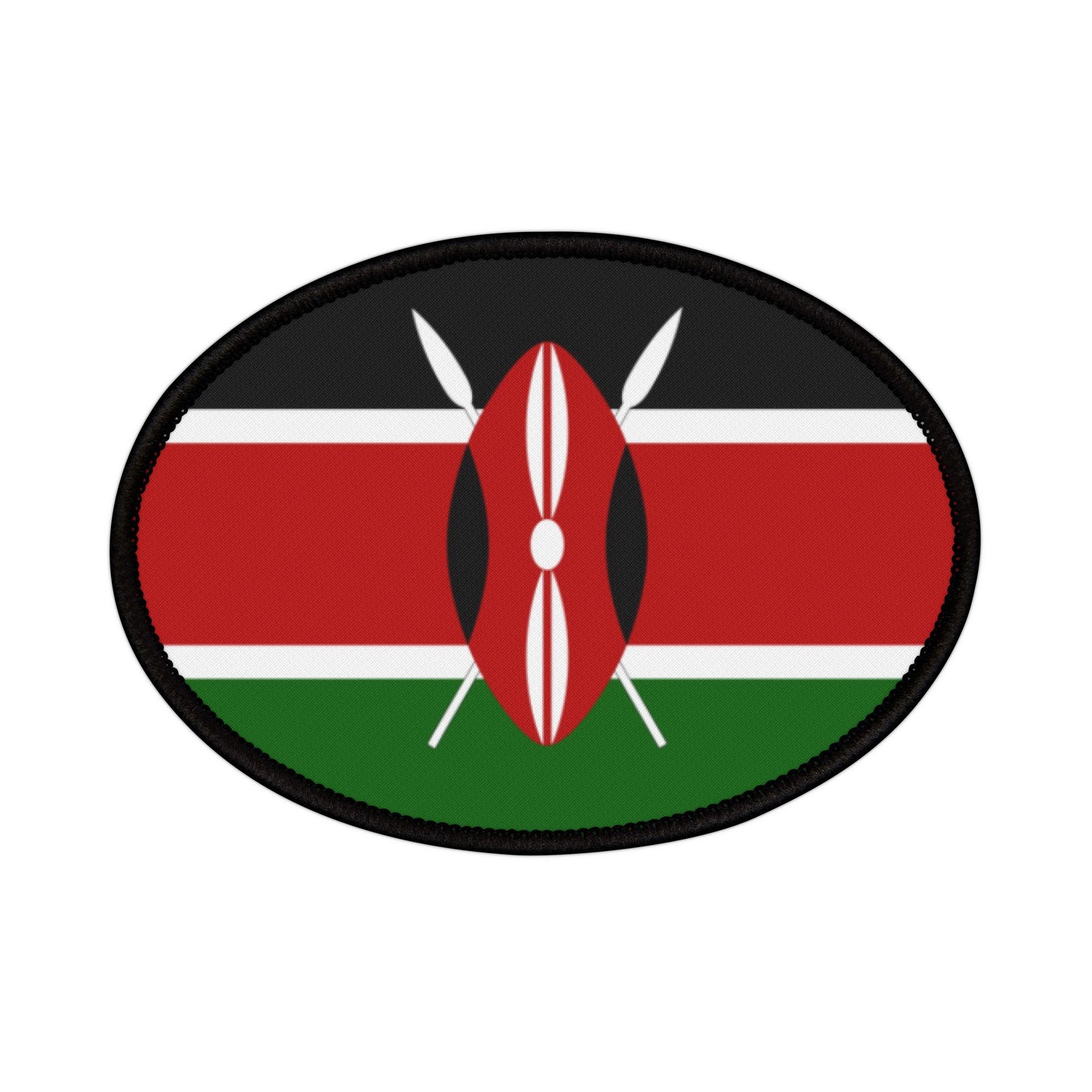 Flag Village Kenya Flag Embroidery Iron-On Patches