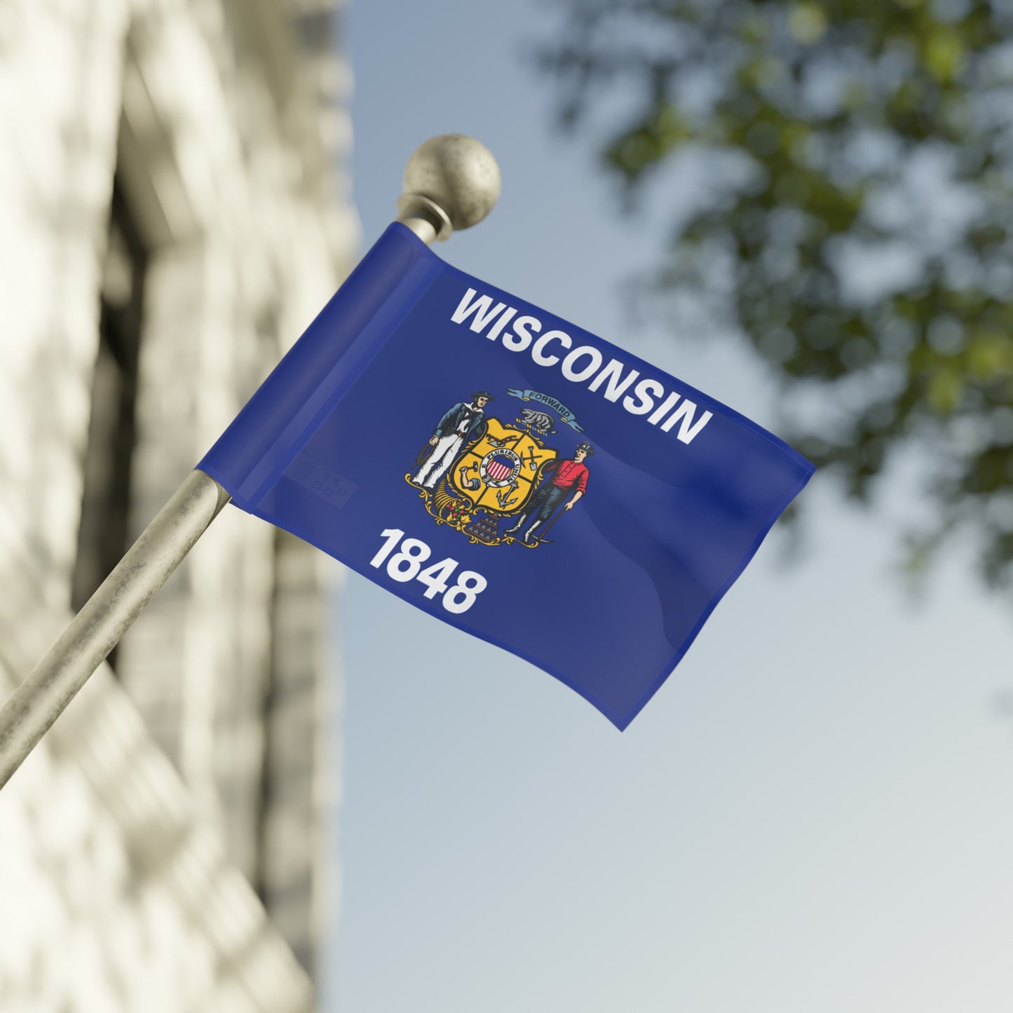 Flag Village USA Wisconsin State Flag 18" x 12" / 36" x 24" / 60" x 36"