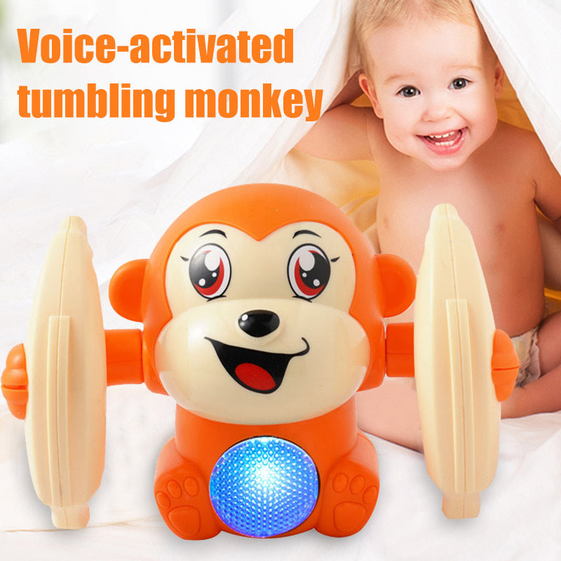 Flag Village Baby Toys Electric Tumbling Monkey Light Music Puzzle Sound Tipping Monkey Kids Toys Early Educational Toys For Children Gifts