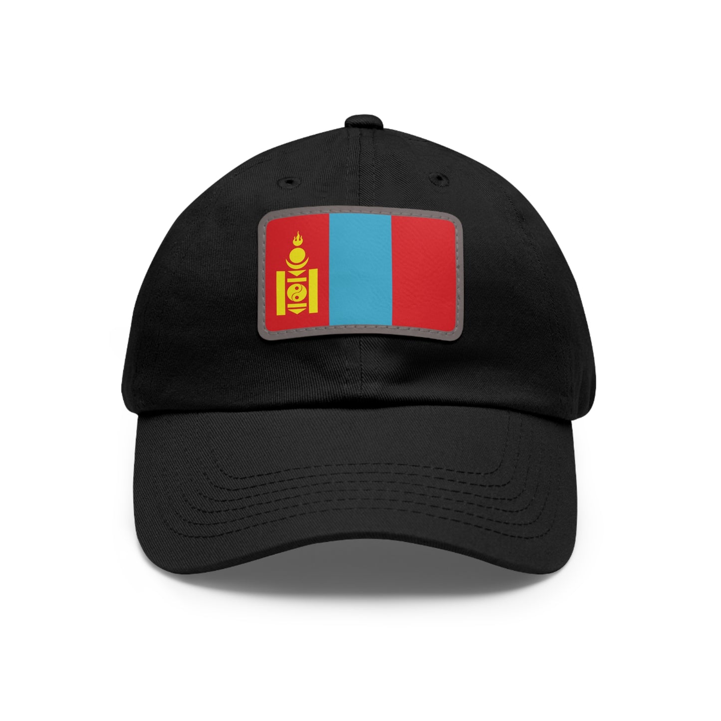 Flag Village Mongolia Flag Hat Cap with Leather Patch