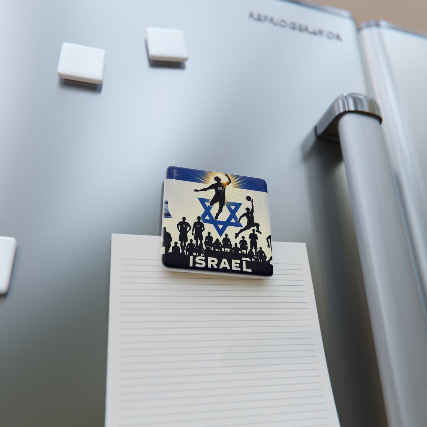 Flag Village Israel Flag Sporting Porcelain Magnet, Square ISR0006