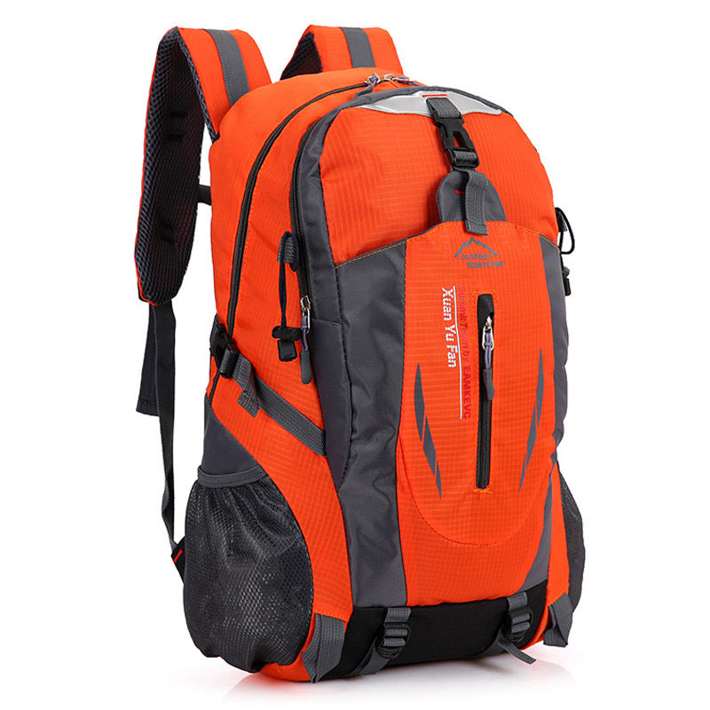 Flag Village Outdoor mountaineering bag men and women riding backpack Korean sports bag leisure travel backpack