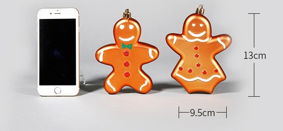 Flag Village Christmas Ornaments Cute Gifts Reindeer Balls Stars Gingerbread Man Christmas Pendant Ornaments Charm