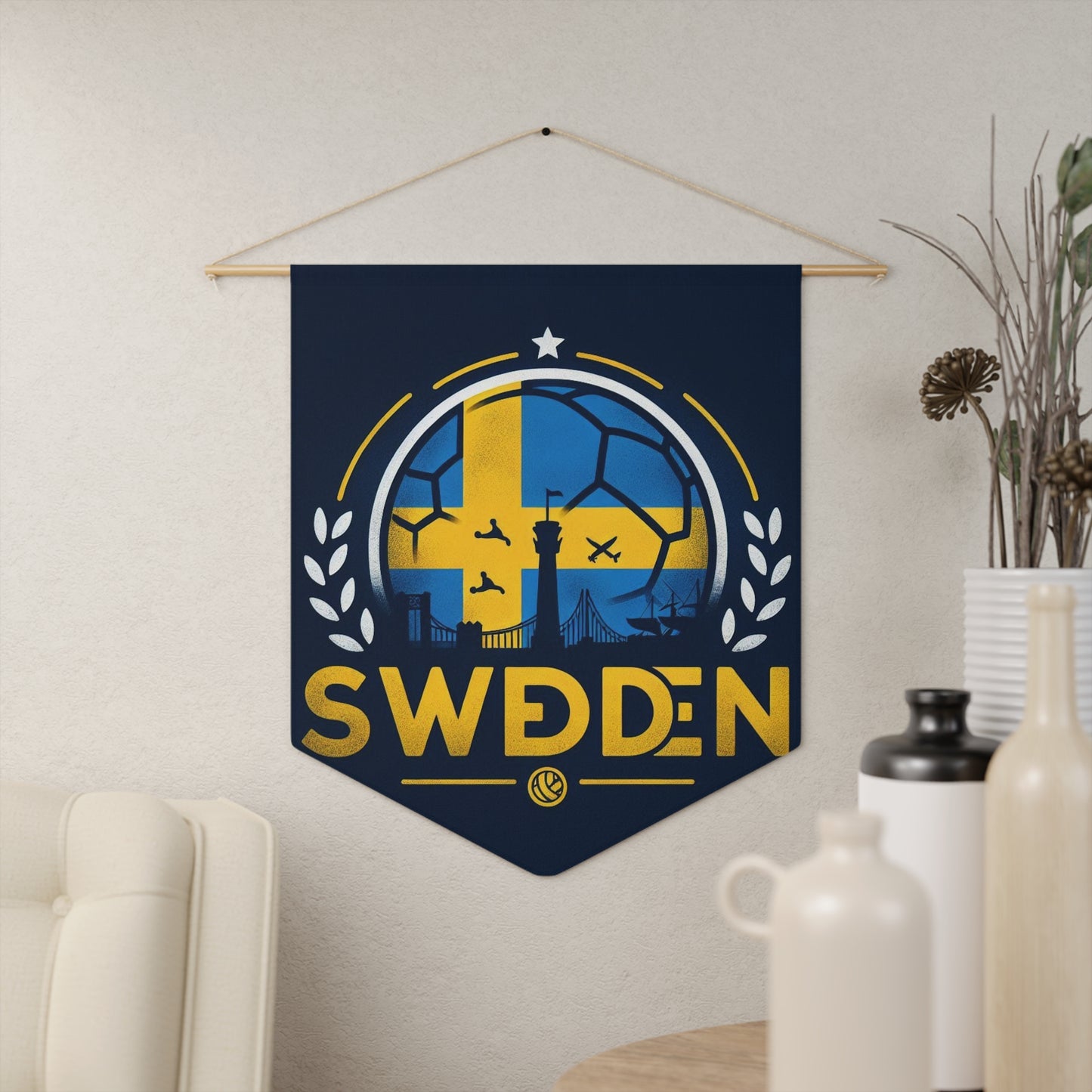 Flag Village Sweden Flag Pennant Sporting Home Wall decoration SWE0002