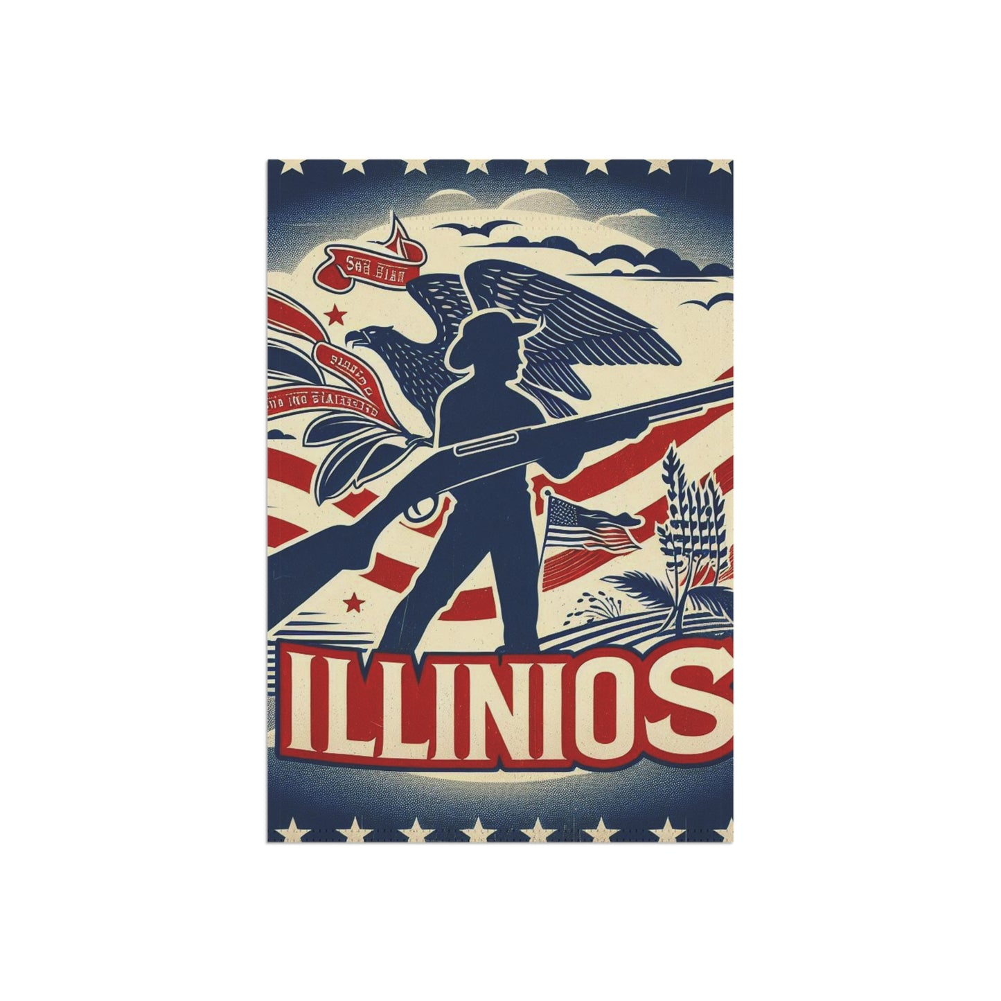 Flag Village Illinois State Flag Sporting Garden & House Banner IL0003