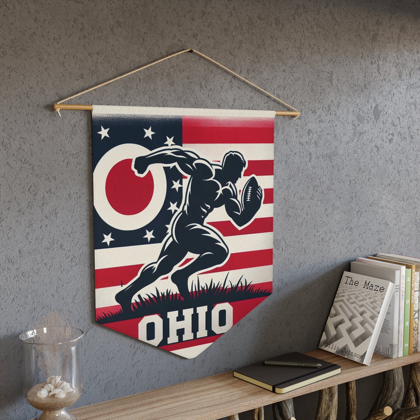 Flag Village Ohio State Flag Pennant Sporting Home Wall decoration OH0002