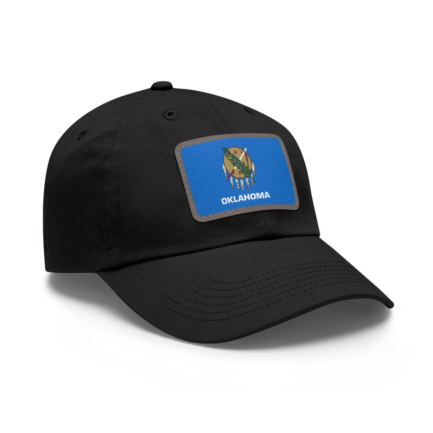 Flag Village USA Oklahoma State Flag Hat Cap with Leather Patch