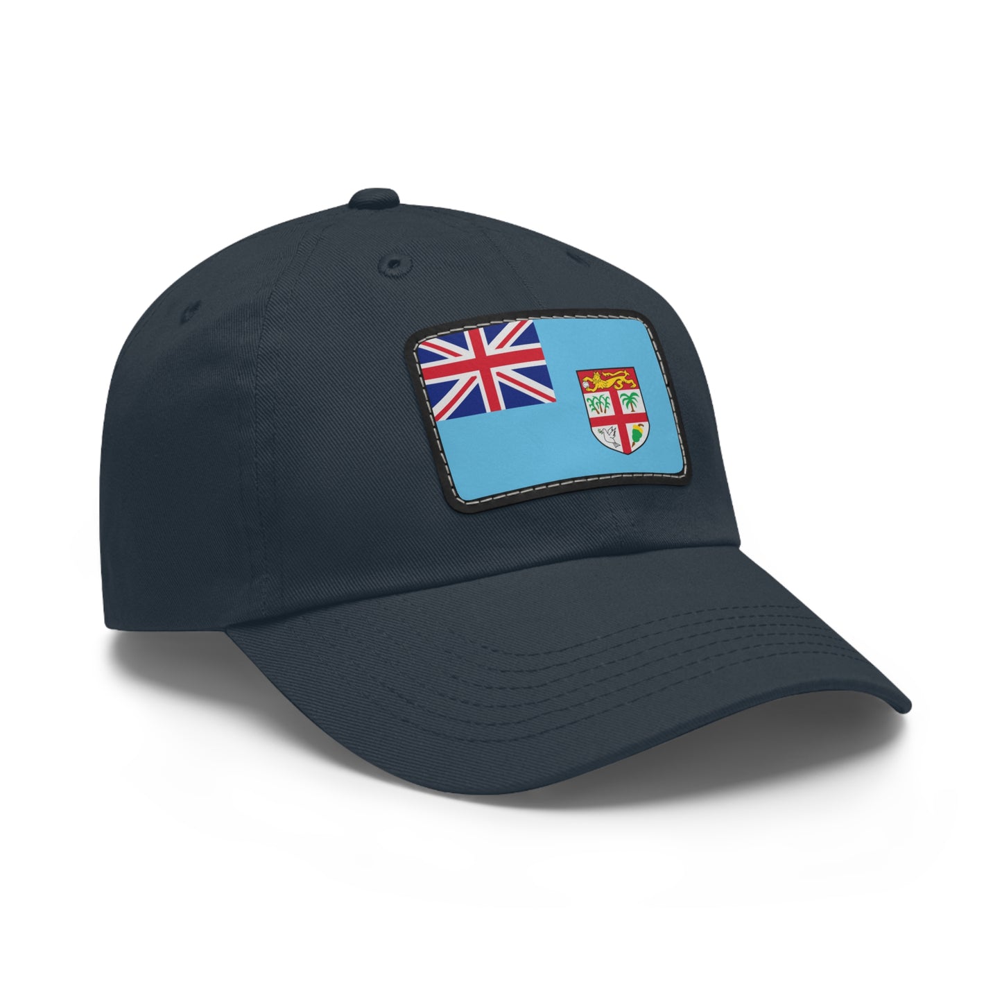 Flag Village Fiji Flag Hat Cap with Leather Patch