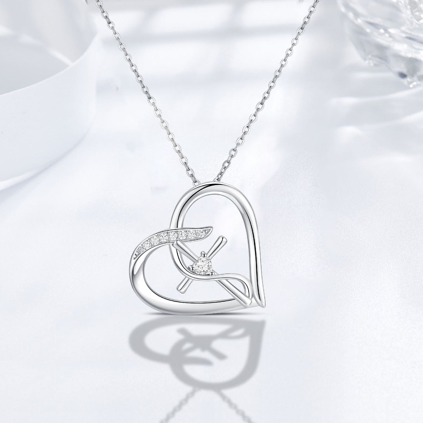 Flag Village Cross Necklace for Women 925 Sterling Silver Love Heart Infinity Faith Necklace Hope Pendant Cross Jewelry Gifts for Girls Men