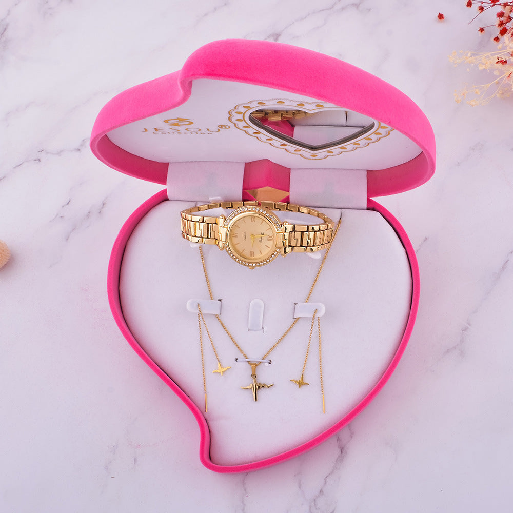Flag Village Simple Exquisite Jewelry Watch Necklace Gift Box Jewelry