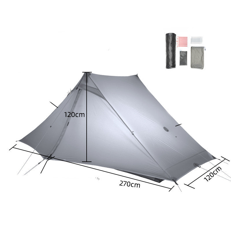 Flag Village Outdoor Hiking Professional Poleless Tent Ultra-light 20D Double-sided Silicon Coated