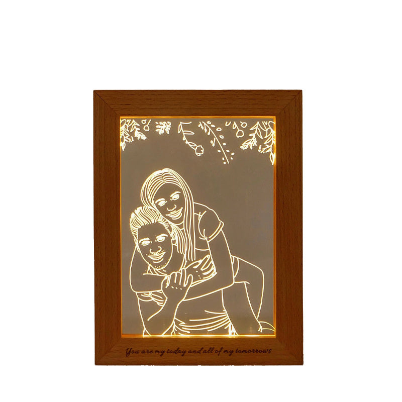 Flag Village Photo Frame Night Light Creative Gifts Customized Children's Gifts
