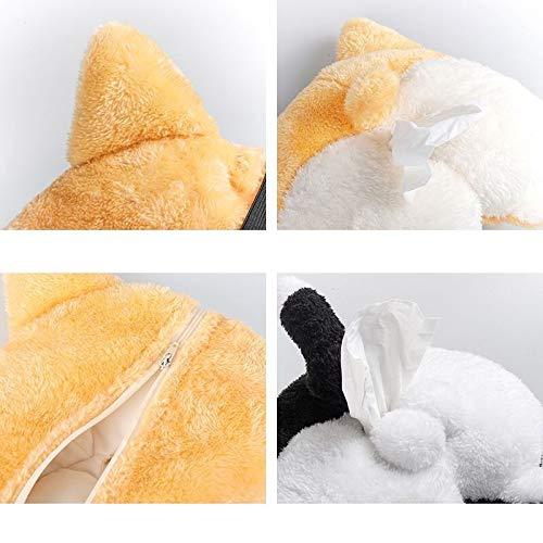 Flag Village Auto Tools Tissue Box Cover Soft Adorable Corgi Butt Shaped Creative Storage Bag Hanging Pouch Tissue Box Wrapper For Car Home