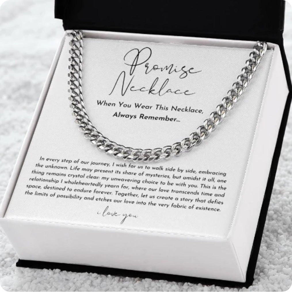 Flag Village Male Stainless Steel Double-sided Ground Cuban Chain Gift Box Set