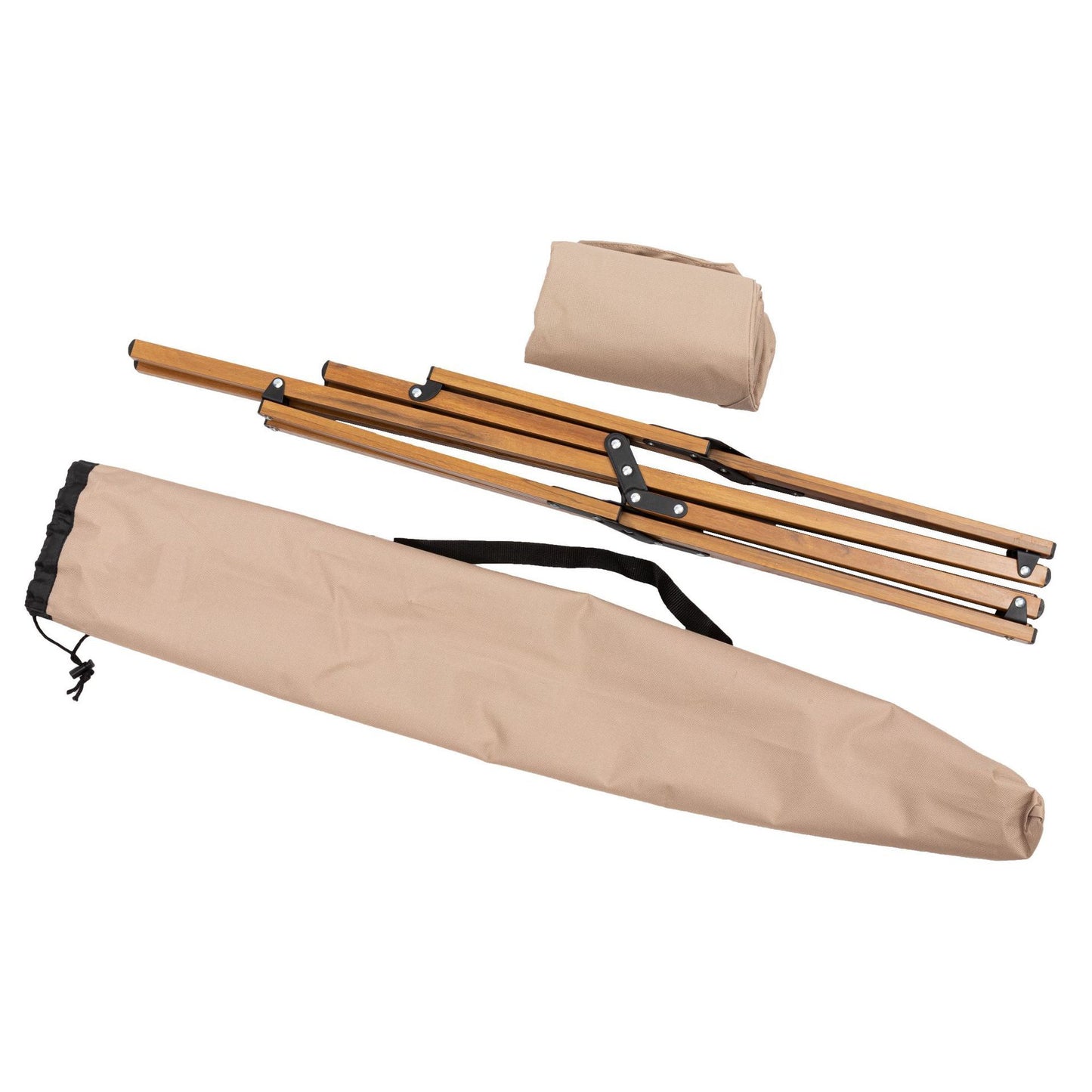 Flag Village Folding Wooden Grain Aluminum Pipe Camping Chair Portable Leisure