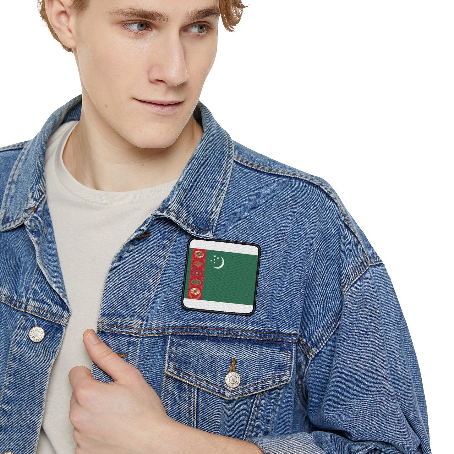 Flag Village Turkmenistan Flag Embroidery Iron-On Patches