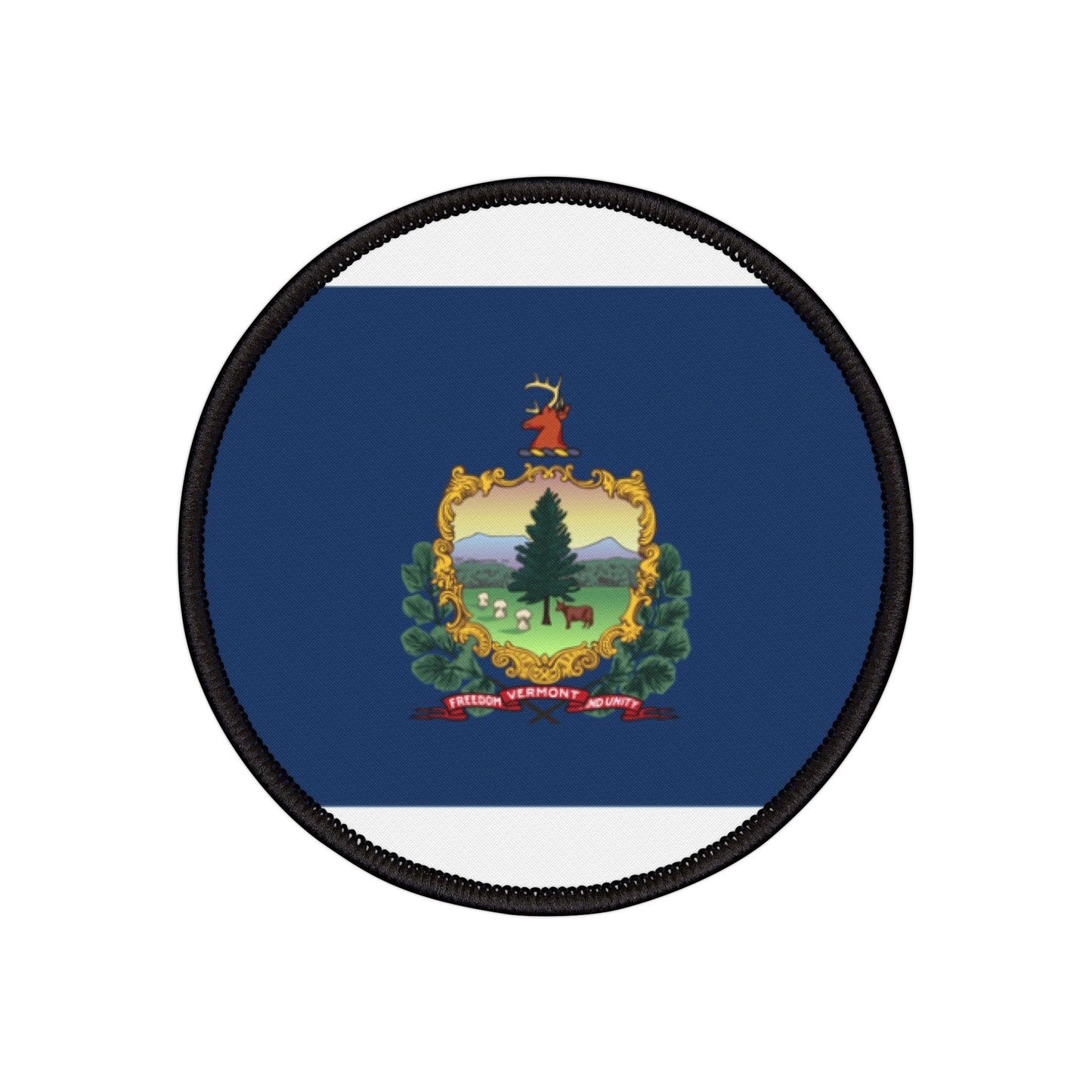Flag Village Vermont State Flag Embroidery Iron-On Patches