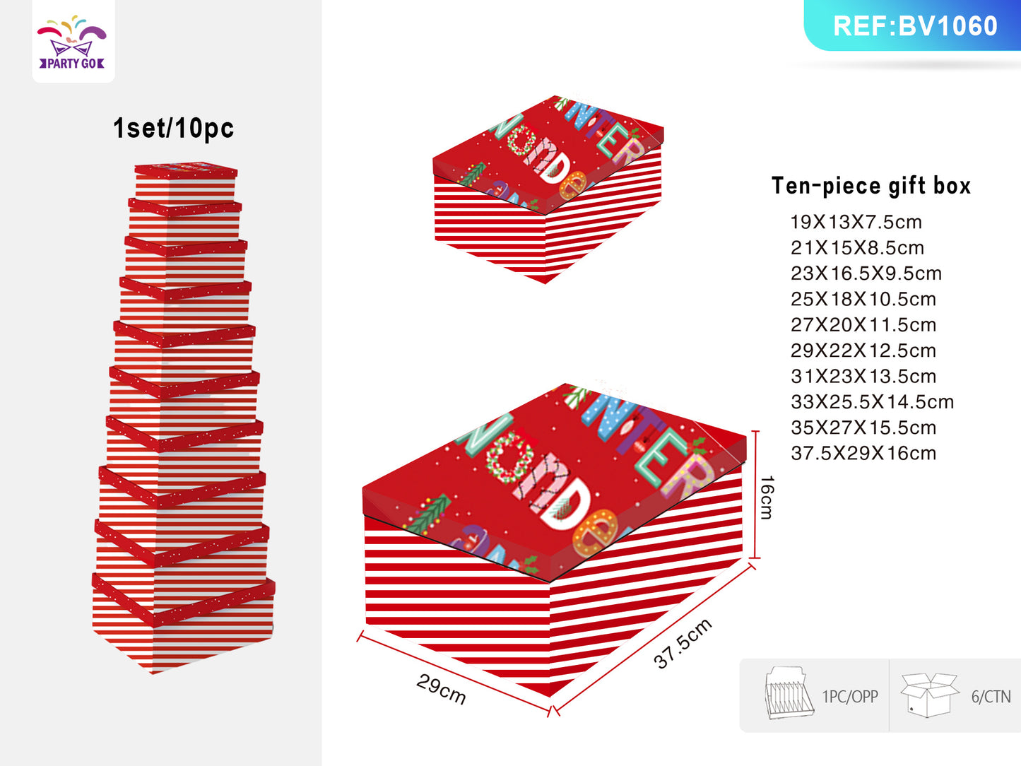 Flag Village Christmas Ten Piece Gift Box Set