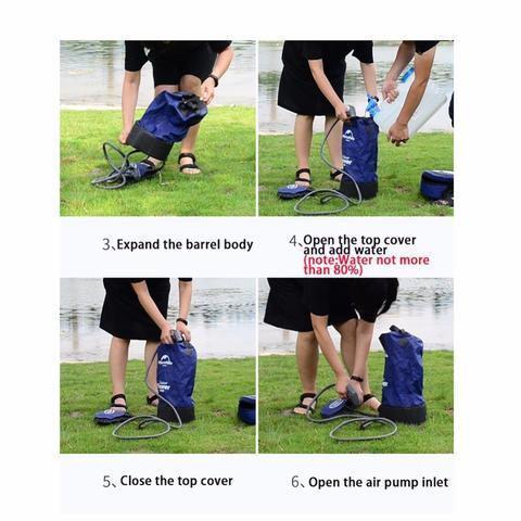 Flag Village Outdoor Shower Bag Camping Folding Shower