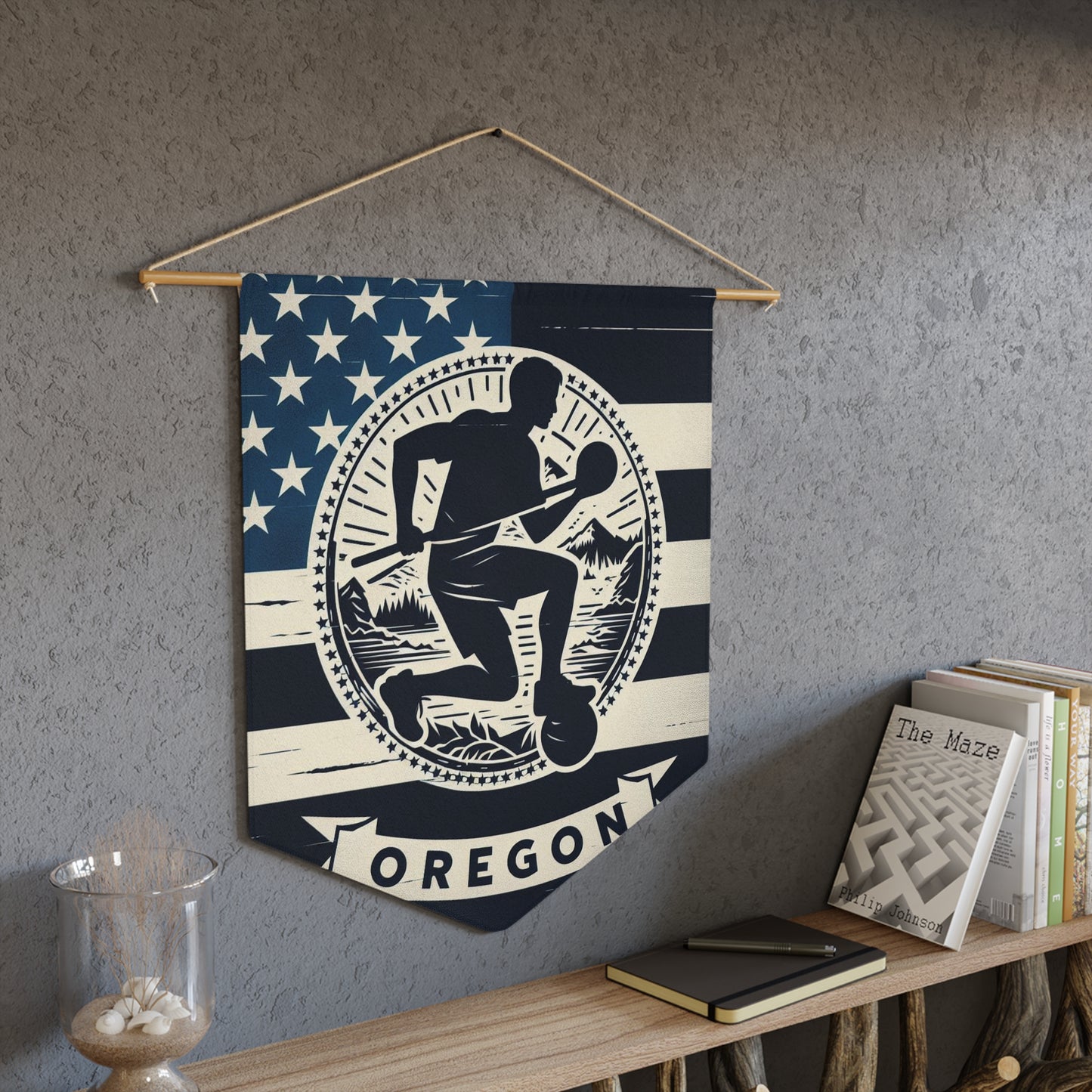Flag Village Oregon State Flag Pennant Sporting Home Wall decoration OR0002