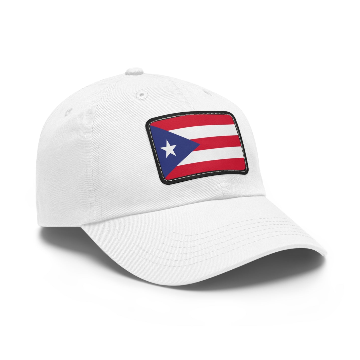 Flag Village Puerto Rico Flag Hat Cap with Leather Patch