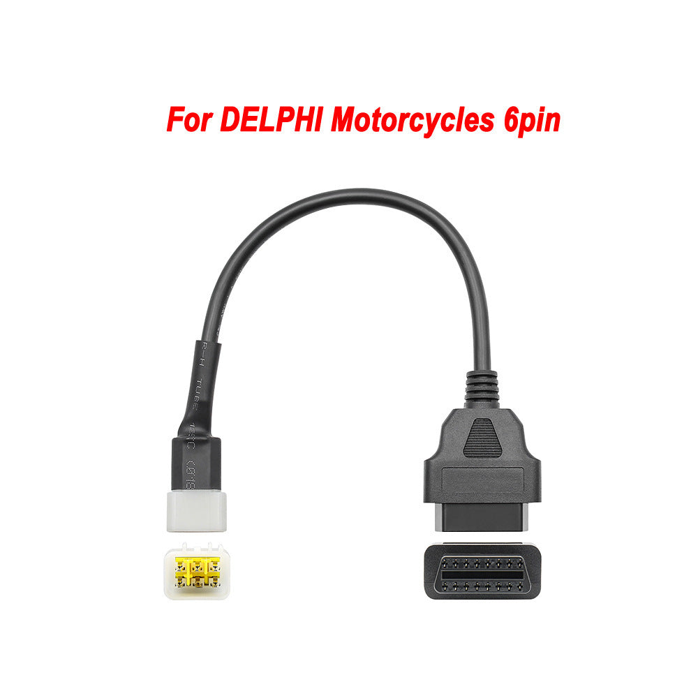 Flag Village Auto Tools OBD To 6 Pin For DELPHI Motorcycle
